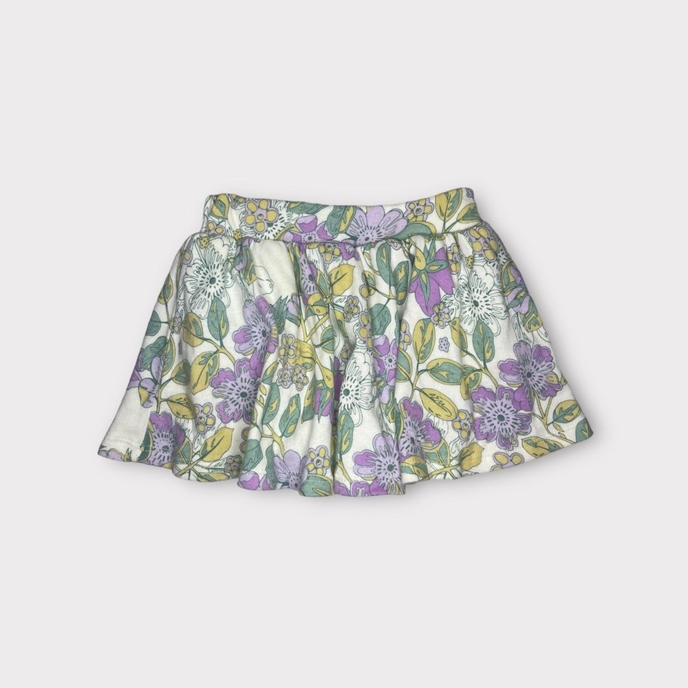 Kate Quinn Purple & Yellow Floral Organic Skirt